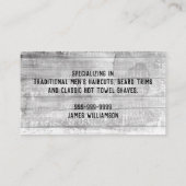 Barbershop Barber Stylist Shave Haircut Modern Visitenkarte (Rückseite)