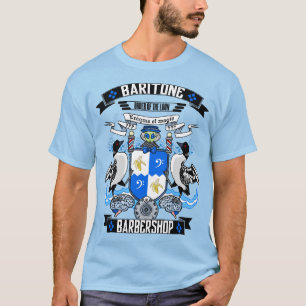 Barbershop Baritone Wappen T-Shirt