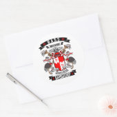 Barbershop Bass Coat of Waffen Runder Aufkleber (Umschlag)