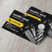 Barbershop Beruflich Hair Clipper Barber Black Visitenkarte