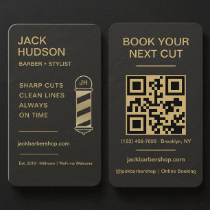 Barbershop Black Schieferstein Friseur Haarschnitt Visitenkarte