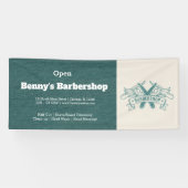 Barbershop Blauer Jeans Textur Banner (Horizontal)
