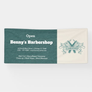 Barbershop Blauer Jeans Textur Banner