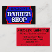 Barbershop Blue Visitenkarte (Vorne/Hinten)