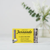 Barbershop Business Card Barber Pol, Clippers com Visitenkarte (Stehend Vorderseite)