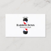 Barbershop Business Card für klassische Barber Pol Visitenkarte (Vorderseite)