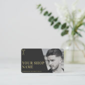 Barbershop Business Card Visitenkarte (Stehend Vorderseite)