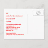 Barbershop Cartoon Quartett Persönliche Einladung (Rückseite)