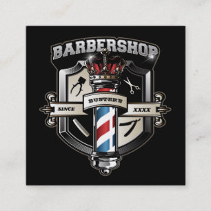 Barbershop Classic Business Card Personalisieren Quadratische Visitenkarte