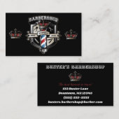 Barbershop Classic Logo personalisieren Visitenkarte (Vorne/Hinten)