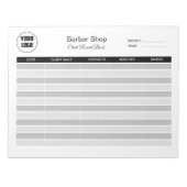 Barbershop-Client-Record Notizblock (Vorderseite)