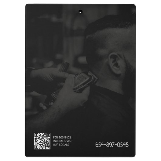 Barbershop Custom Clipboard Klemmbrett (Rückseite)