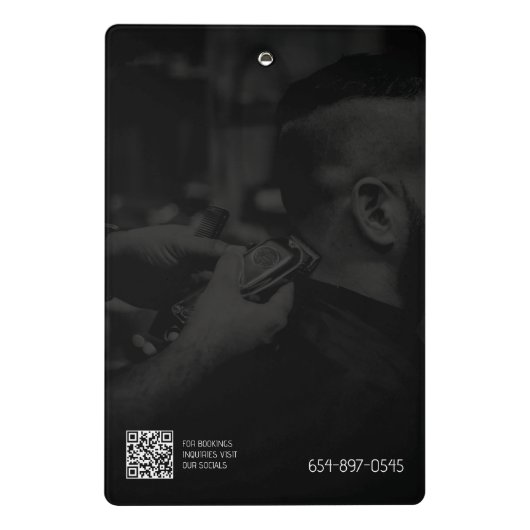 Barbershop Custom Mini Clipboard Mini Klemmbrett (Rückseite)