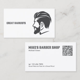 Barbershop Custom QR Barber Visitenkarte