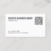 Barbershop Custom QR Barber Visitenkarte (Rückseite)