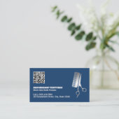 Barbershop Custom QR Visitenkarte (Stehend Vorderseite)