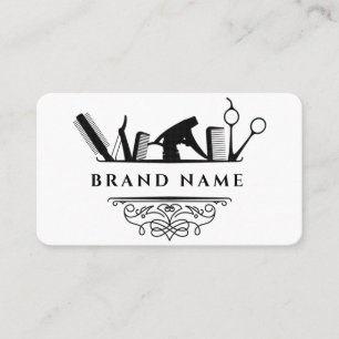 Barbershop Cuts Shavers Beard Vintag Visitenkarte