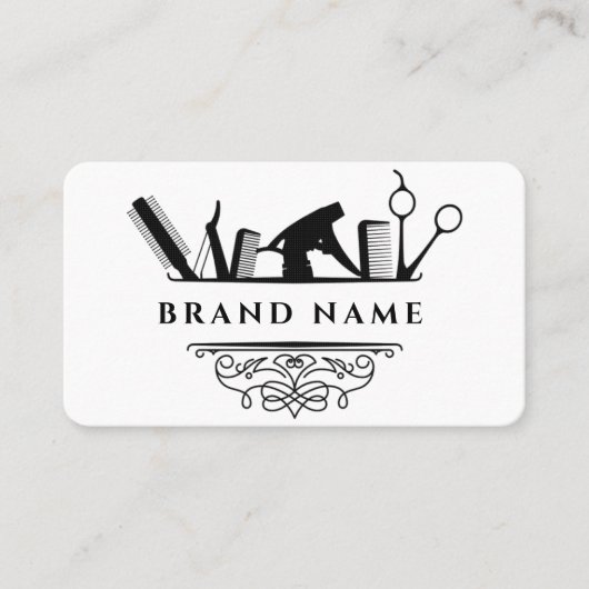 Barbershop Cuts Shavers Beard Vintag Visitenkarte (Vorderseite)