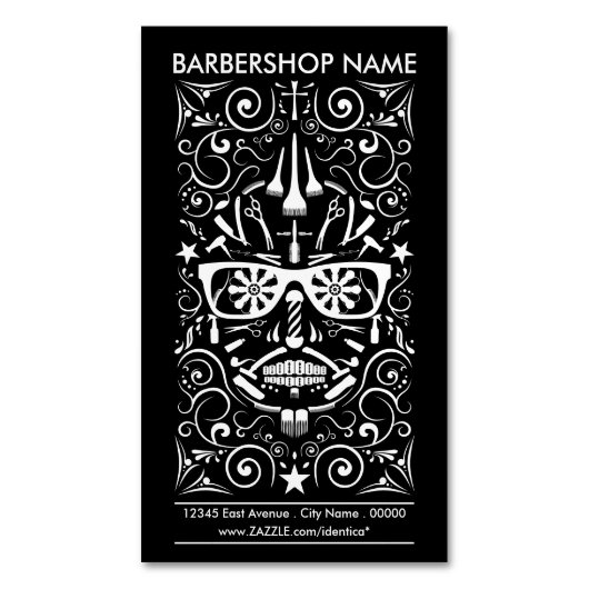 barbershop de los muertos magnetische visitenkarte (Vorderseite Vertikal)
