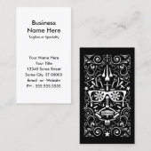 barbershop dia de los muertos visitenkarte (Vorne/Hinten)