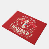Barbershop Eingang Tür Mat Retro Red Fußmatte (Schrägansicht)