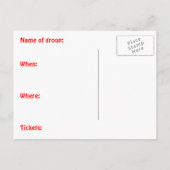 Barbershop-Einladung Einladungspostkarte (Rückseite)