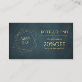 Barbershop elegante Befassungvorlage für das Gold  Empfehlungskarte