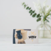 Barbershop Emblem | Barbergeräte Visitenkarte (Stehend Vorderseite)