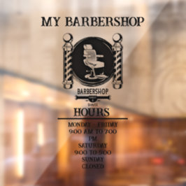 Barbershop Fensteraufkleber