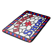 Barbershop Festglas Badematte (Schrägansicht)