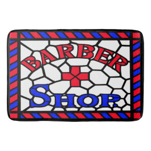 Barbershop Festglas Badematte