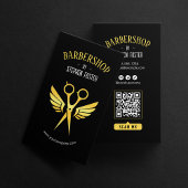 Barbershop Friseur Barbershop Schwarzer Gold Visitenkarte