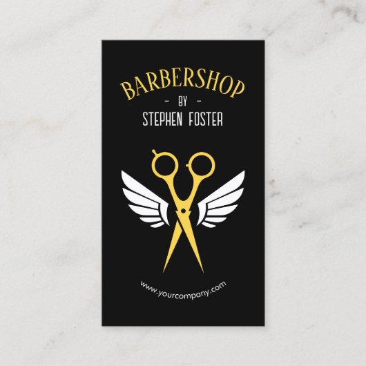 Barbershop Friseur Friseur Barbershop Black Visitenkarte (Vorderseite)