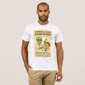 Barbershop Friseur Roswell Außerirdischen Retro de T-Shirt (Vorne ganz)