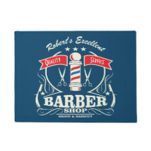 Barbershop Friseur Stylist Blau