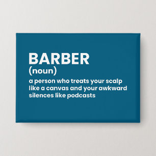 Barbershop Funny Definition Button