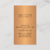 Barbershop Goldschere Pol Friseurwerbung Visitenkarte (Rückseite)