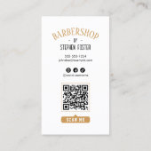 Barbershop Hair Friseur Barbershop White Visitenkarte (Rückseite)