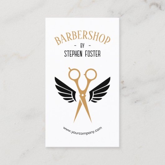Barbershop Hair Friseur Barbershop White Visitenkarte (Vorderseite)