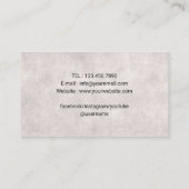 Barbershop-Hair-Stylist-Holz für Barberspieß-Logo Visitenkarte (Rückseite)