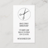 Barbershop Hair Stylist Scheren Minimalistisch Coo Visitenkarte (Rückseite)