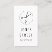 Barbershop Hair Stylist Scheren Minimalistisch Coo Visitenkarte (Vorderseite)