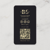 Barbershop Haircut Haarstylist Barber's Pole Black Visitenkarte (Rückseite)