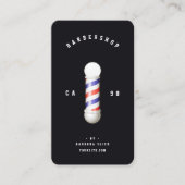 Barbershop Haircut Haarstylist Barber's Pole Visitenkarte (Vorderseite)