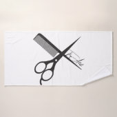 Barbershop Hairstylist & Barber Saloon Art Badehandtuch (Badehandtuch)