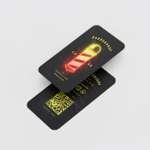 Barbershop Hairstylist Glows Barber's Pole Visitenkarte