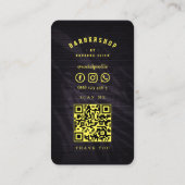 Barbershop Hairstylist Glows Barber's Pole Visitenkarte (Rückseite)