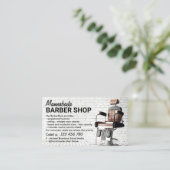 Barbershop Hipster Salon Visitenkarte (Stehend Vorderseite)