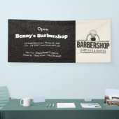 Barbershop Leder Look Banner (Messe)