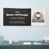 Barbershop Leder Look Banner (Messe)